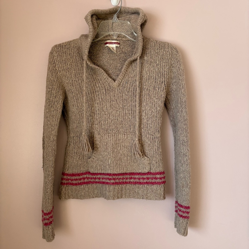 💚Weathervane Hooded Sweater with Striped Accents